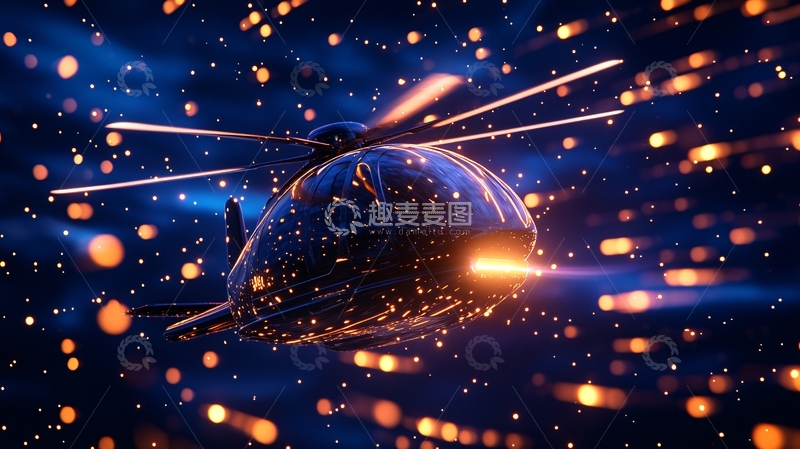 高清大图下载【趣麦麦图】未来科技飞行器