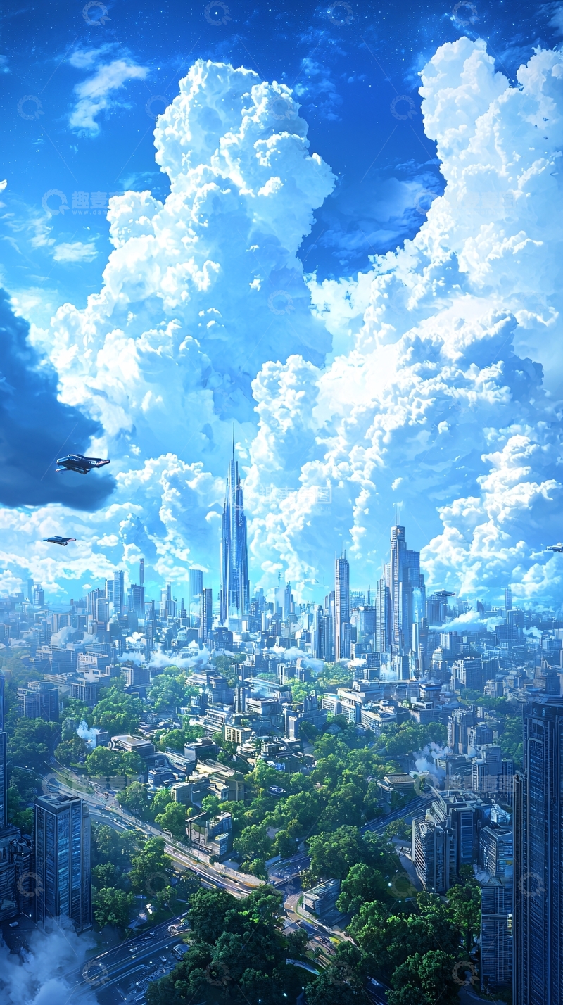 高清大图下载【趣麦麦图】未来科技之城