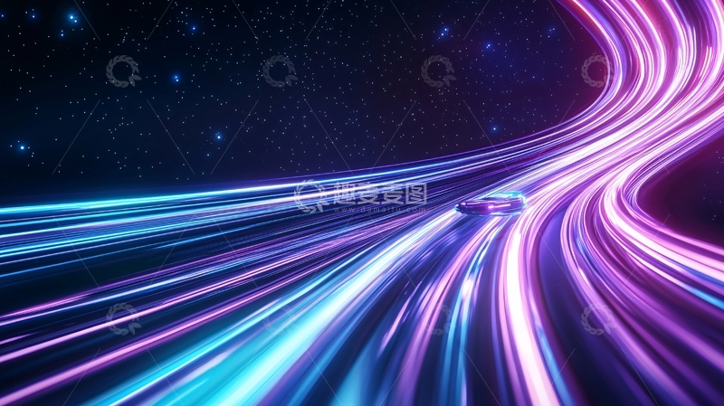 高清大图下载【趣麦麦图】星际高速行驶的汽车