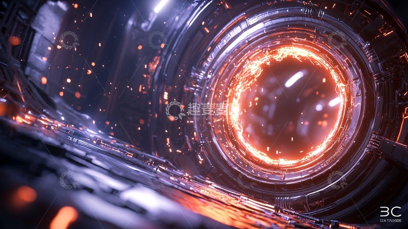 高清大图下载【趣麦麦图】未来科技感圆形通道