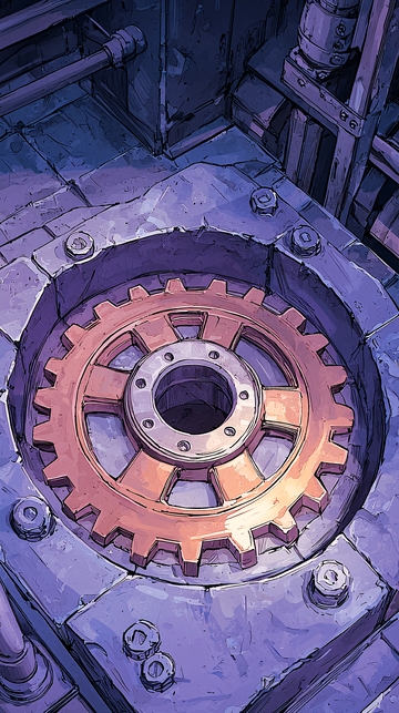 机械齿轮工业背景图