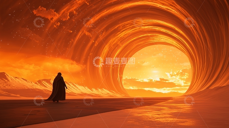 高清大图下载【趣麦麦图】星际通道上的孤独旅者