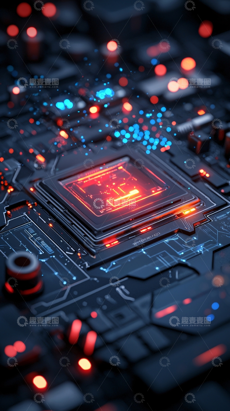 高清大图下载【趣麦麦图】未来科技电路板背景图