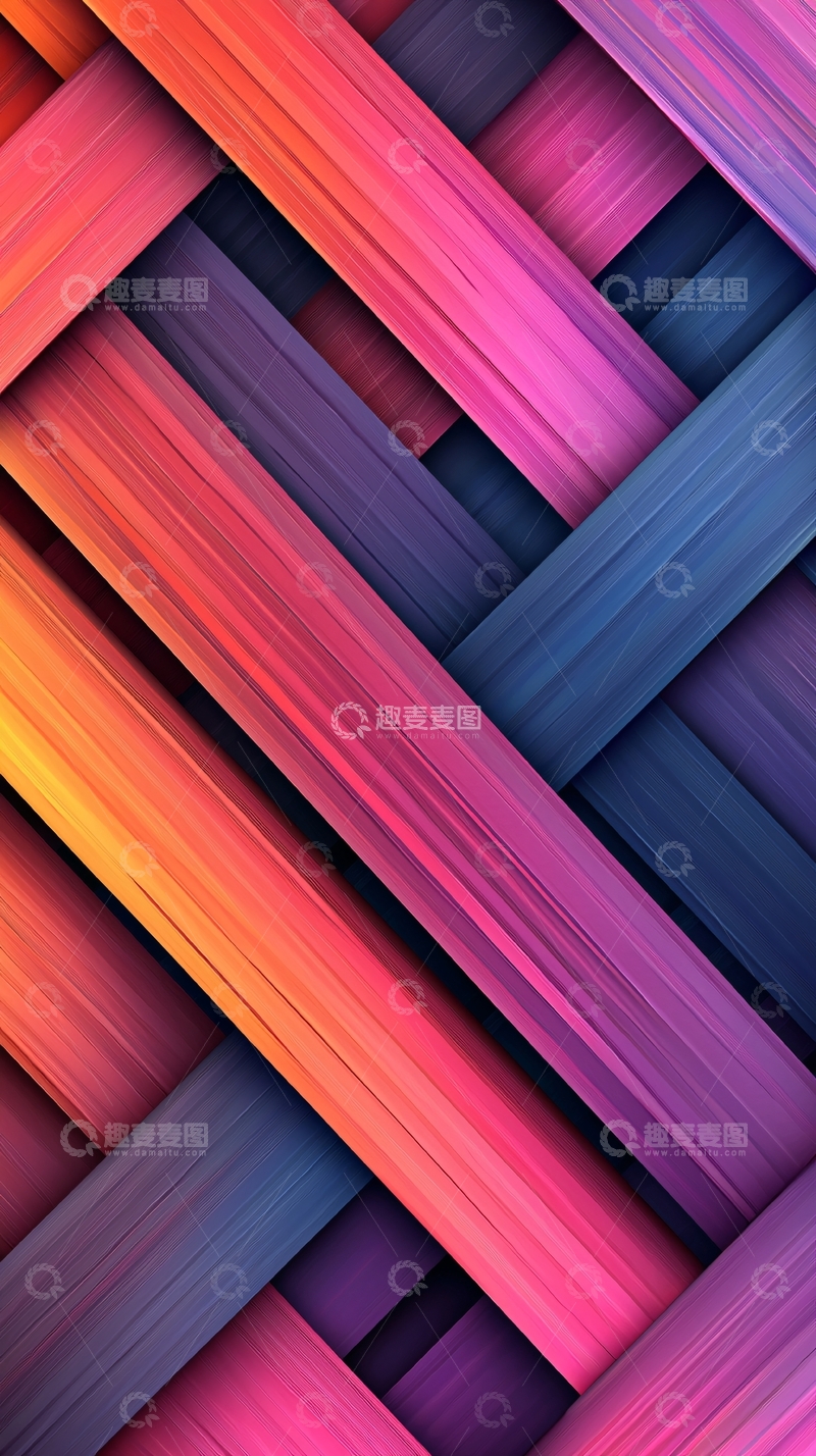 高清大图下载【趣麦麦图】色彩交织几何图案背景