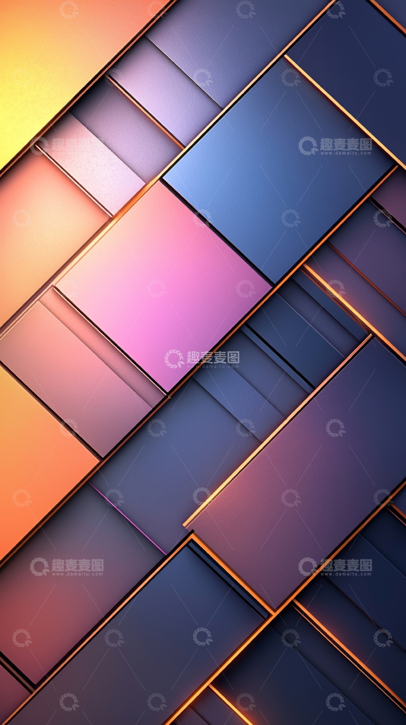 高清大图下载【趣麦麦图】几何拼接抽象背景图