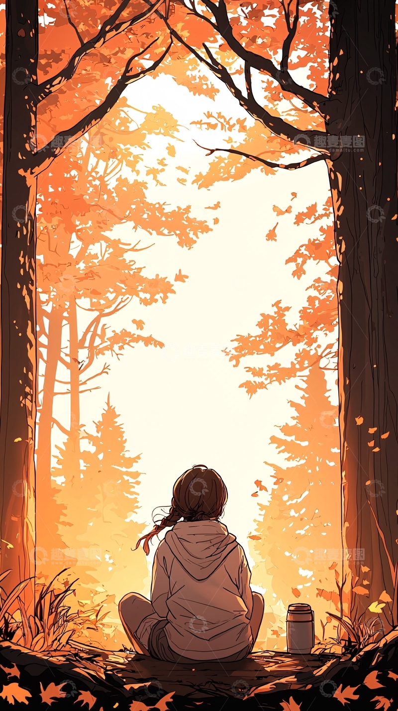 高清大图下载【趣麦麦图】秋日森林中的静谧时光