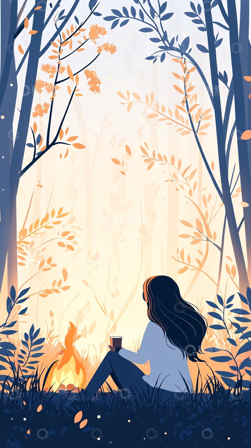高清大图下载【趣麦麦图】秋日森林中的静谧时光