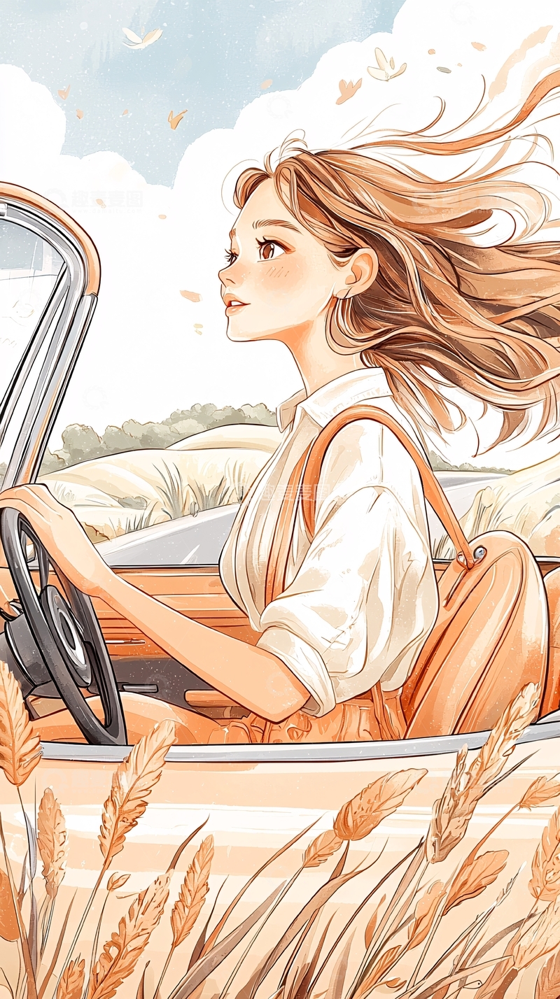 高清大图下载【趣麦麦图】秋日田野自驾游