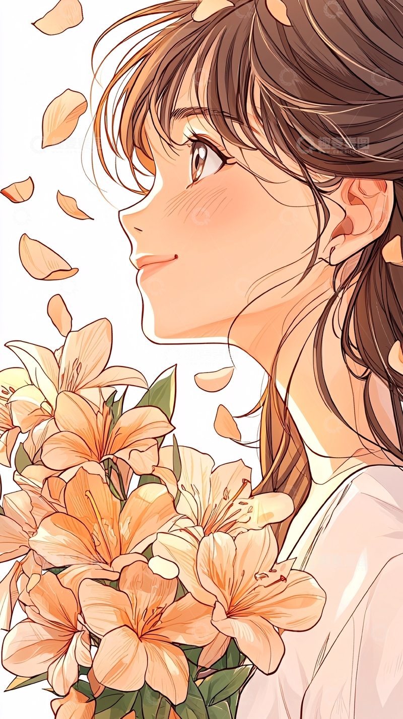 高清大图下载【趣麦麦图】秋日花海中的少女