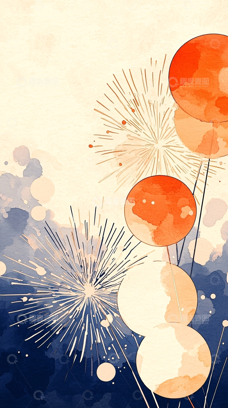 高清大图下载【趣麦麦图】抽象星球爆炸艺术背景图