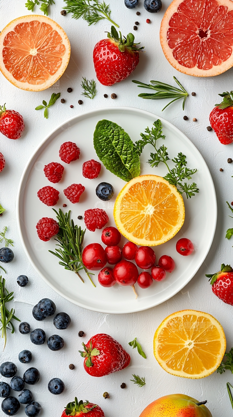 高清大图下载【趣麦麦图】新鲜水果拼盘创意摆拍