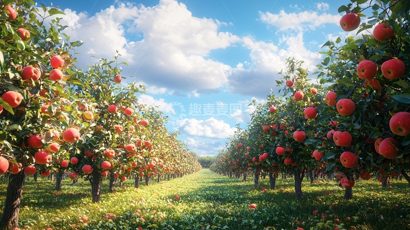 高清大图下载【趣麦麦图】苹果果园风景
