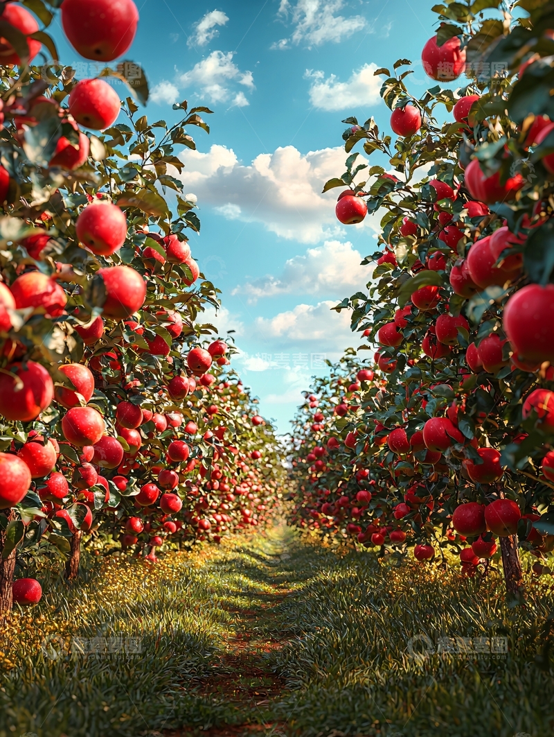 高清大图下载【趣麦麦图】红苹果果园风景