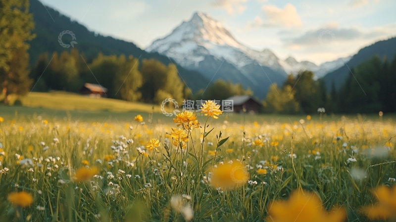 高清大图下载【趣麦麦图】山间花海自然风光