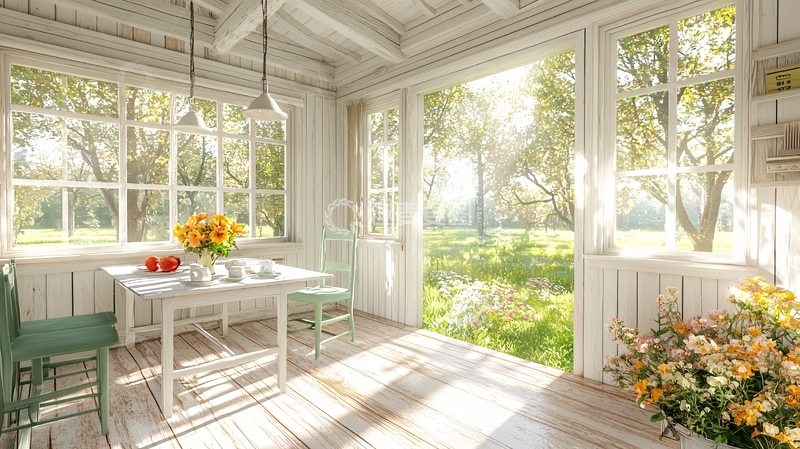 高清大图下载【趣麦麦图】阳光明媚的乡村小屋