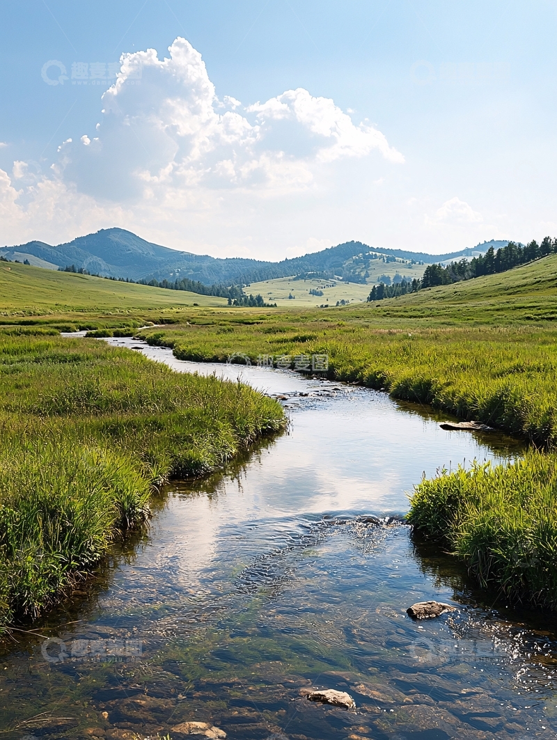 高清大图下载【趣麦麦图】山间小溪自然风光