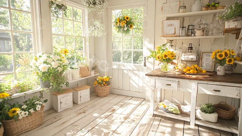 高清大图下载【趣麦麦图】乡村风格阳光明媚的室内花园