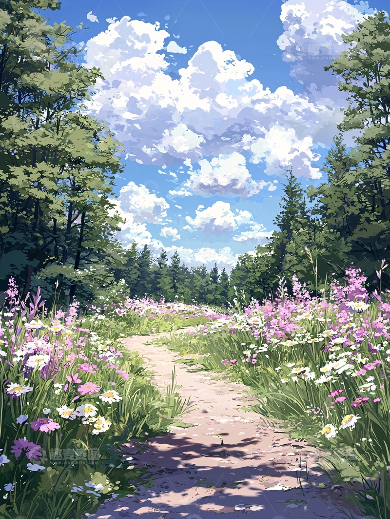 高清大图下载【趣麦麦图】夏日森林小径