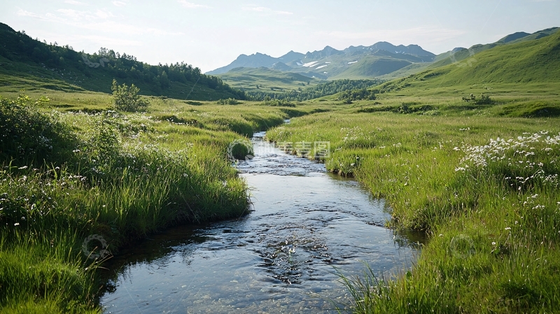 高清大图下载【趣麦麦图】山间小溪自然风光