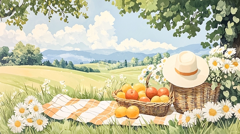 高清大图下载【趣麦麦图】田园野餐高清图片