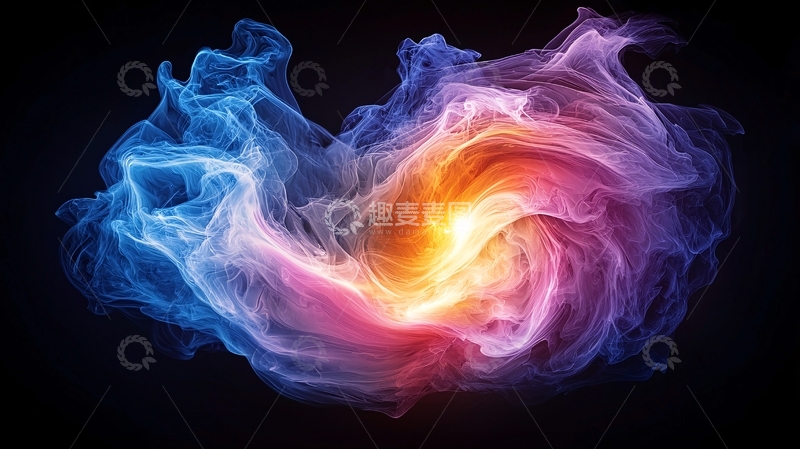 高清大图下载【趣麦麦图】色彩漩涡抽象艺术背景