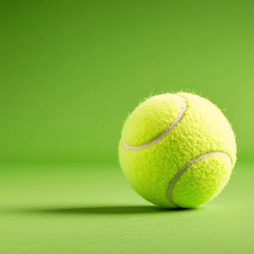 绿色背景上的网球