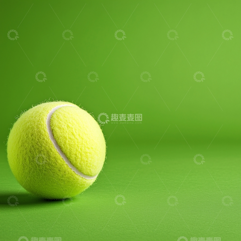 高清大图下载【趣麦麦图】绿色背景上的网球