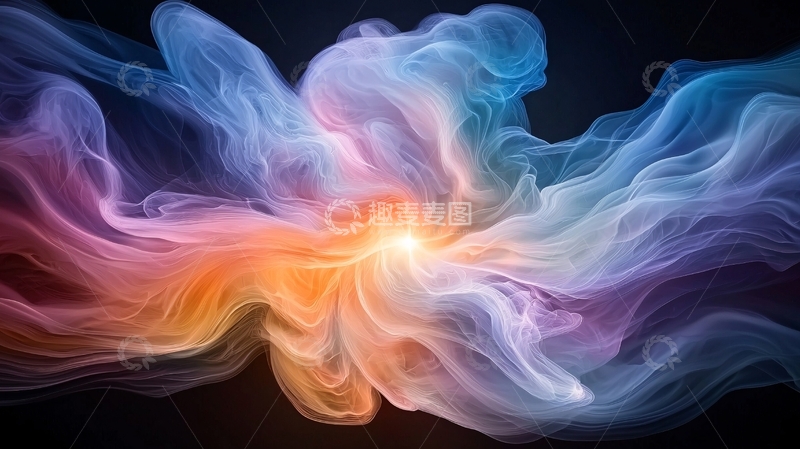 高清大图下载【趣麦麦图】色彩流动的抽象艺术背景