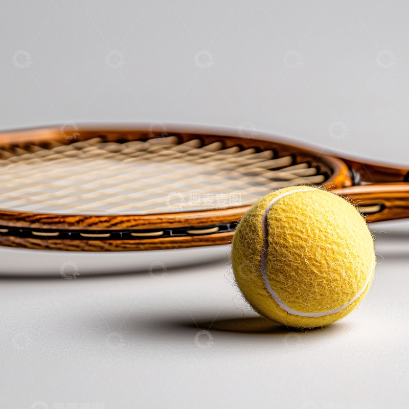 高清大图下载【趣麦麦图】网球拍与网球特写
