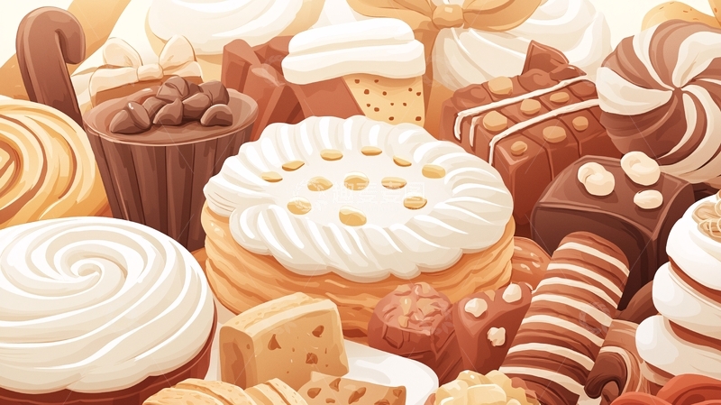 高清大图下载【趣麦麦图】甜点蛋糕集合图