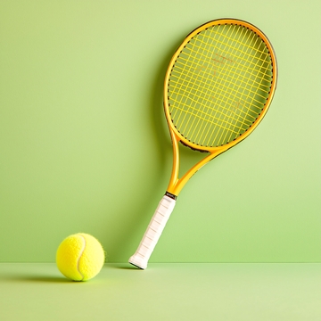 网球拍与网球简约背景