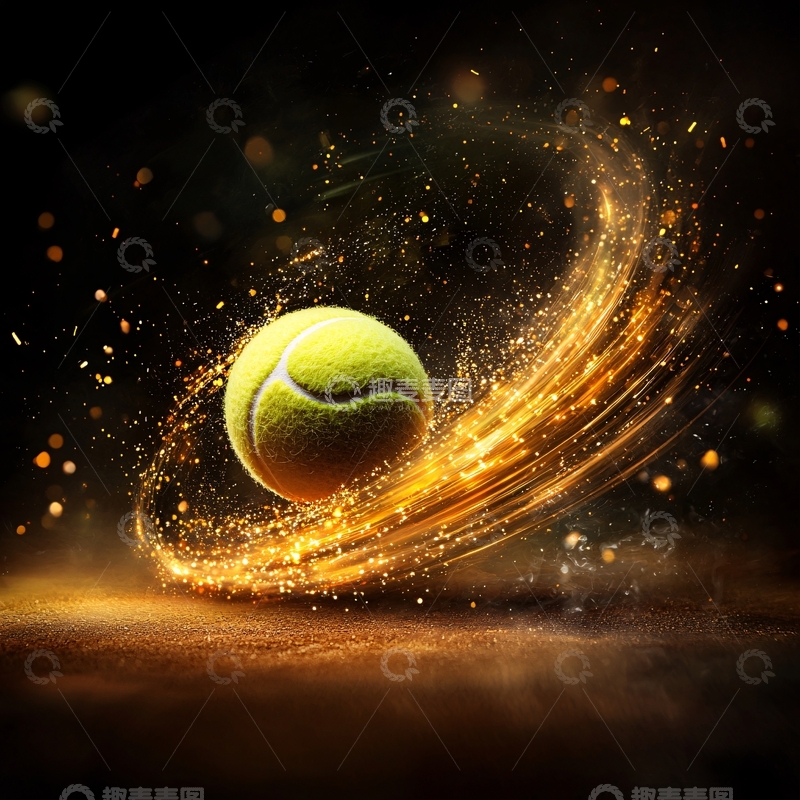 高清大图下载【趣麦麦图】网球运动瞬间光影效果