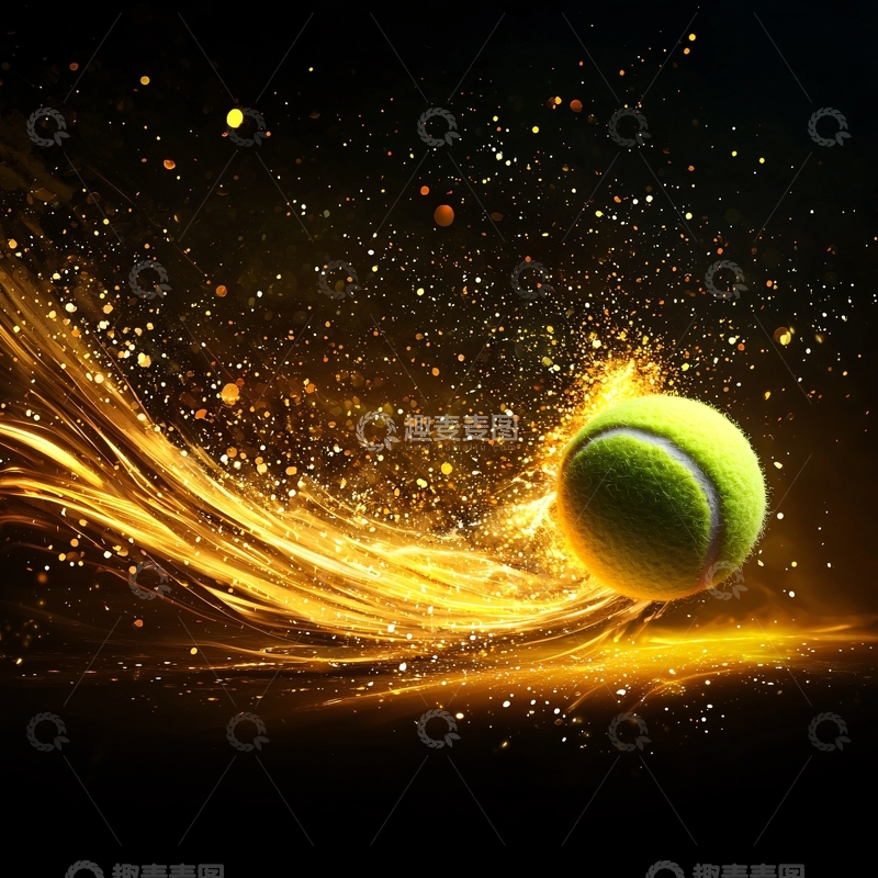 高清大图下载【趣麦麦图】网球运动瞬间光影效果