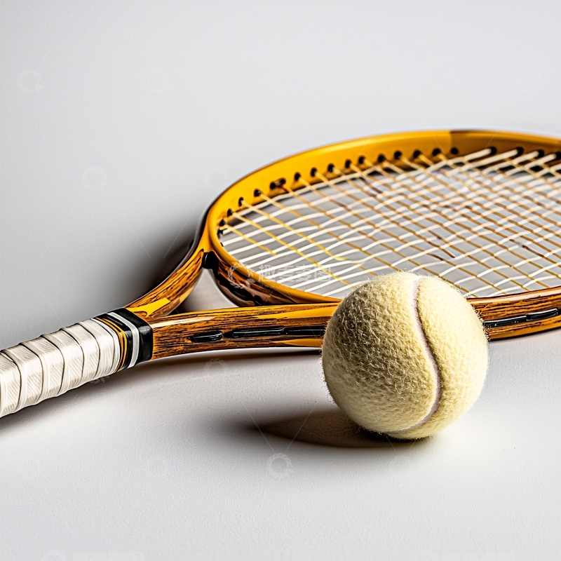 高清大图下载【趣麦麦图】网球拍与网球