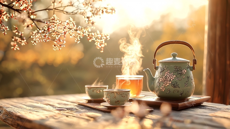 高清大图下载【趣麦麦图】春日茶香高清图片