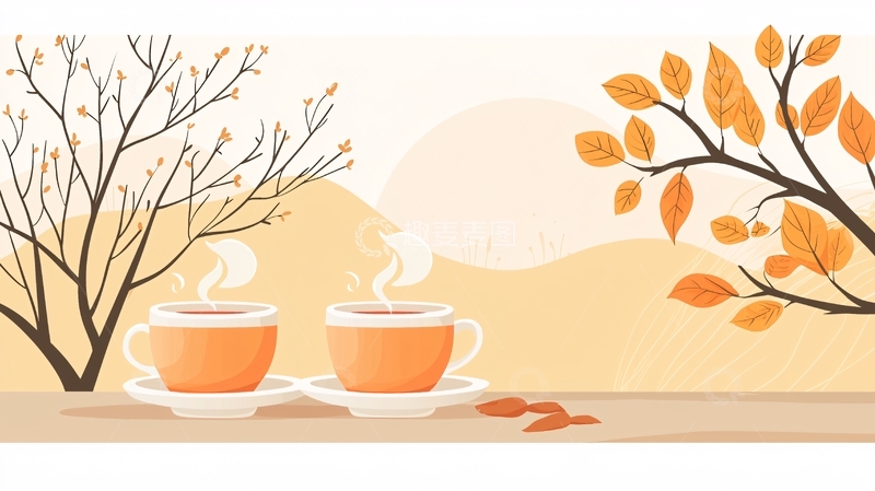 高清大图下载【趣麦麦图】秋日暖阳下的茶时光