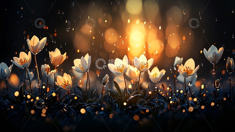 高清大图下载【趣麦麦图】晨光中的花朵