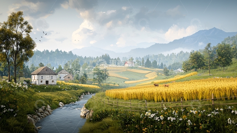 高清大图下载【趣麦麦图】田园风光高清图片