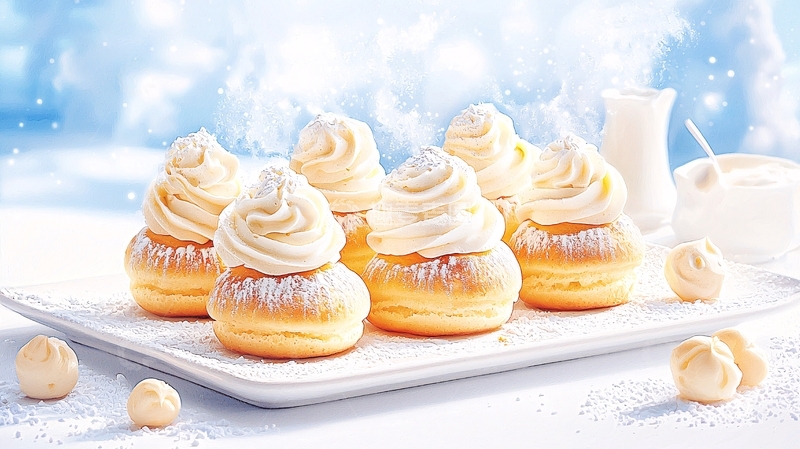 高清大图下载【趣麦麦图】奶油泡芙甜点展示