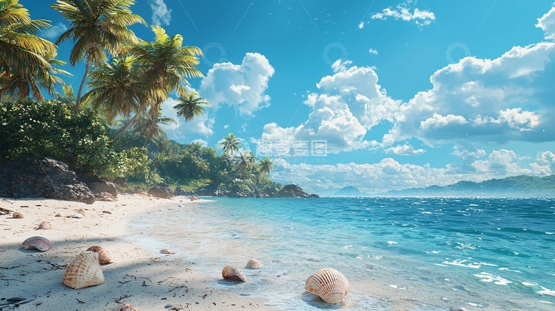 高清大图下载【趣麦麦图】热带海滩风景