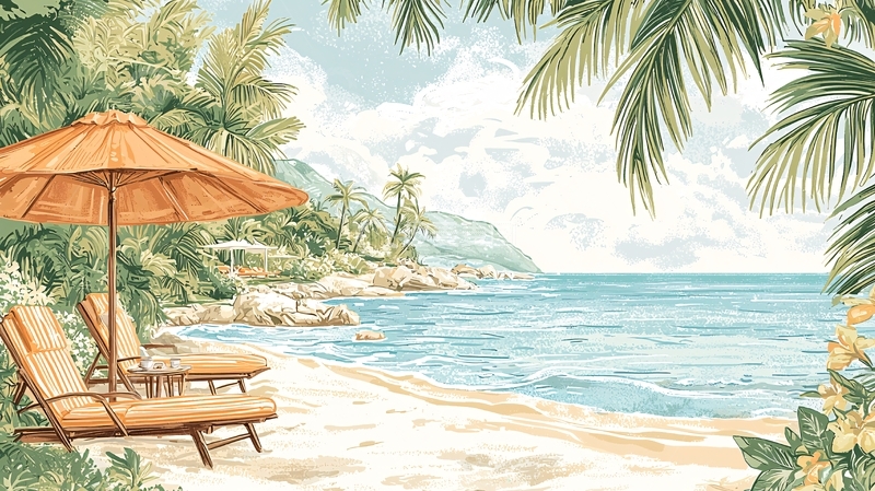 高清大图下载【趣麦麦图】热带海滩度假风光