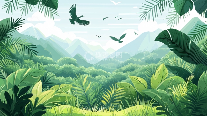 高清大图下载【趣麦麦图】热带雨林风光自然风景