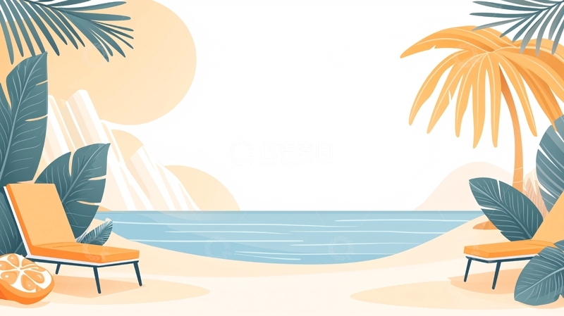 高清大图下载【趣麦麦图】热带海滩度假场景