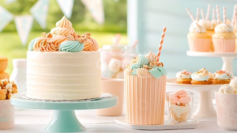 高清大图下载【趣麦麦图】夏日甜品蛋糕摆盘展示