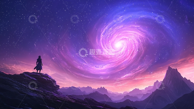 高清大图下载【趣麦麦图】星空下的神秘漩涡