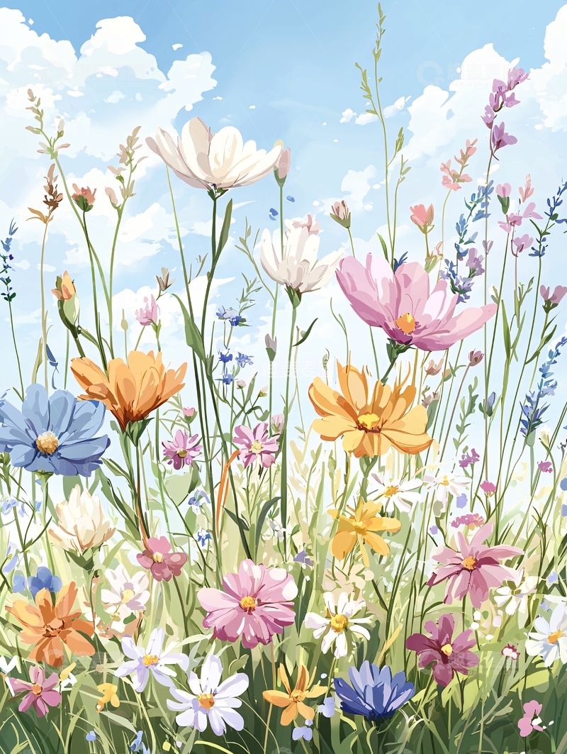 高清大图下载【趣麦麦图】夏日田野盛开的野花