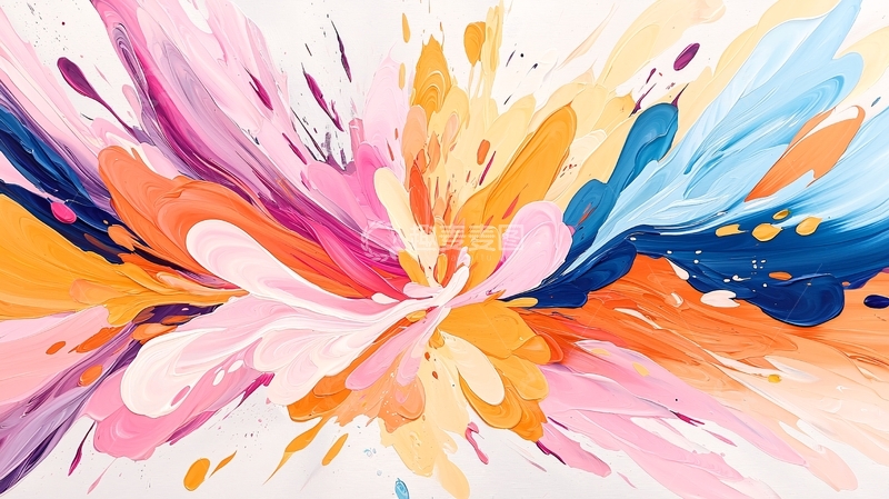 高清大图下载【趣麦麦图】抽象色彩爆炸艺术背景