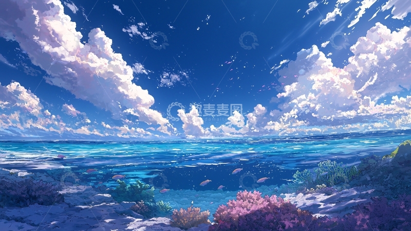 高清大图下载【趣麦麦图】海底珊瑚礁风景