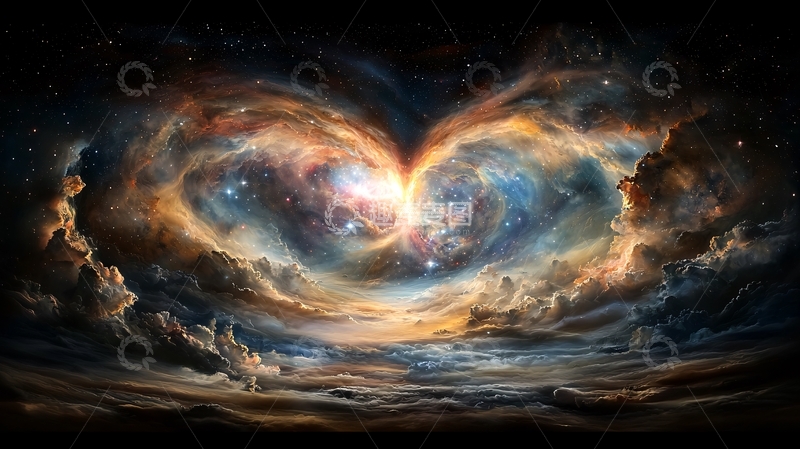 高清大图下载【趣麦麦图】星云与云层交织的艺术景象
