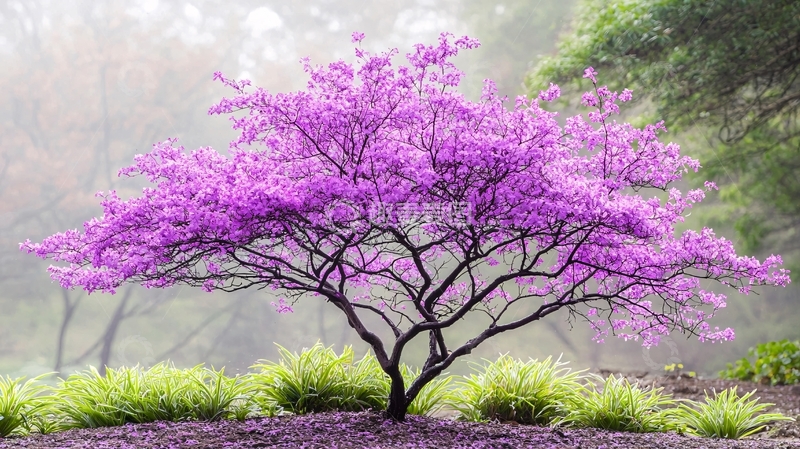 高清大图下载【趣麦麦图】紫色花树自然风光